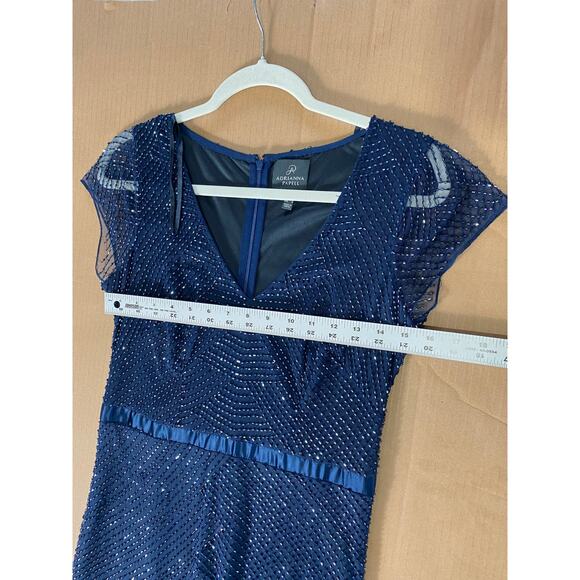 ADRIANNA PAPELL DRESS GOWN 6 MOTHER OF THE BRIDE FORMAL EVENING BRIDESMAID - Picture 13 of 15